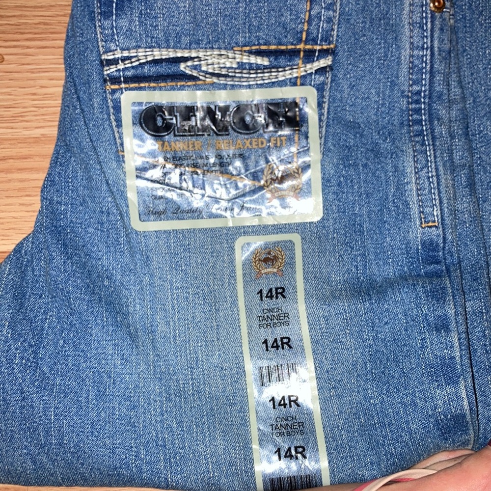 Boys size 14R cinch taanner/relaxed fit